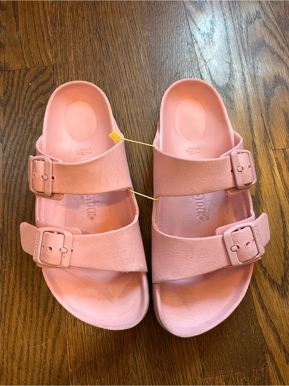 Birkenstock Kids Pink Double-Buckle EVA Slides